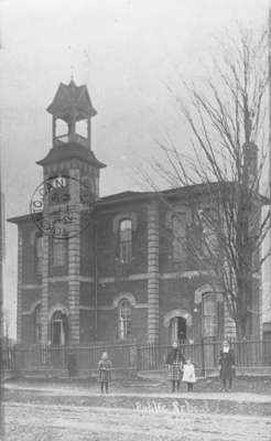 Brooklin Public School and Bell Tower, 1907