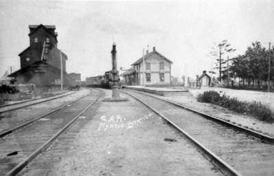 Railway Station and Grain Elevator looking east