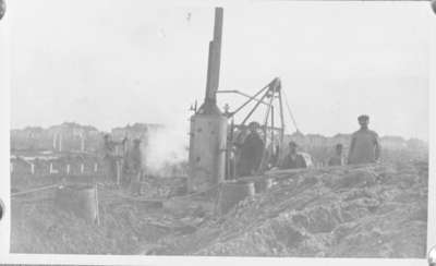 Workers with Concrete Mixer, Ontario Hospital Whitby, c.1916