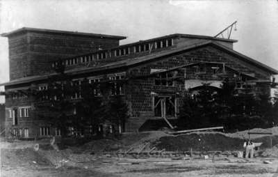 Recreation Hall Under Construction, Military Convalescent Hospital, 1917