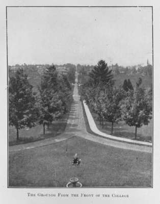 View from the Ontario Ladies' College, 1906