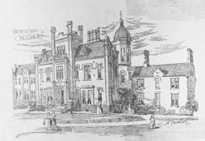 Ontario Ladies' College Exterior, 1889