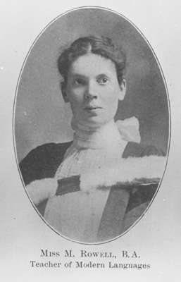 Miss M. Rowell, 1906