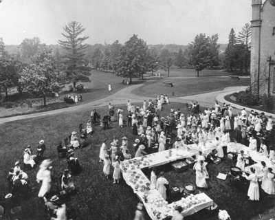 Commencement Day Buffet at Ontario Ladies' College, June 1919