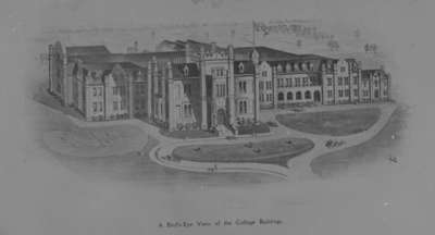 Sketch of Ontario Ladies' College, 1907