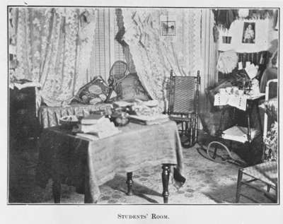 Student Room at Ontario Ladies College, 1906