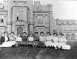 Students on College Lawn, c.1908-1909