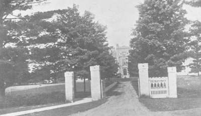 Entrance Gates, Ontario Ladies' College, c.1905