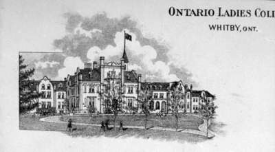 Lithograph of Ontario Ladies' College, 1897
