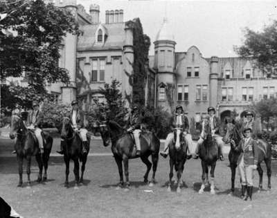 Riding Class in Front of Ontario Ladies' College, c.1936