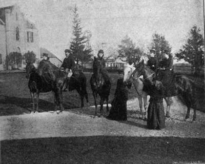 Riding Class at Ontario Ladies' College, 1893