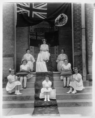 May Queen and Her Court at Ontario Ladies' College, May 24, 1935