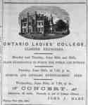 Notice of Closing Exercises, Ontario Ladies' College, June 1875