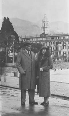 Lord and Lady Greenwood at Rapello, Italy, March 2, 1937