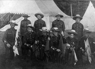 Signal Corps at Niagara-on-the-Lake Camp, 1908