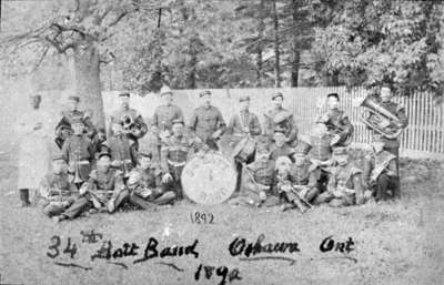 34th Regiment Band at Niagara-on-the-Lake Camp, 1892