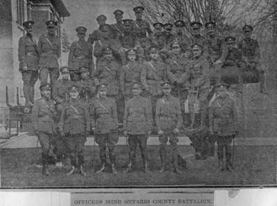 Officers of the 182nd (Ontario County) Battalion, 1916