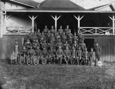 182nd Battalion Band at Heydenshore Park, August 1916