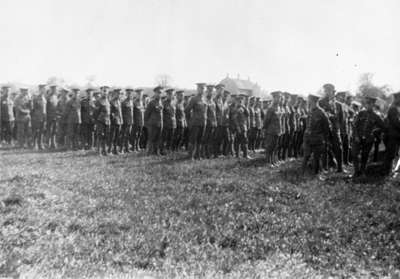 116th Battalion Soldiers at Military Review, 1916