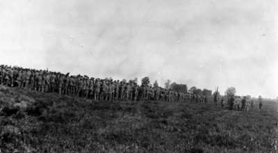 116th Battalion Soldiers at Military Review, 1916