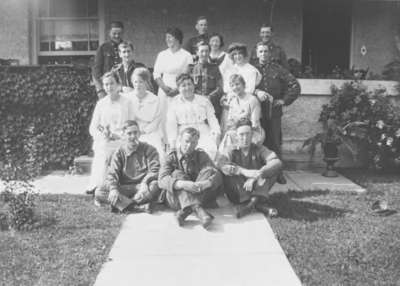 Soldiers' Garden Party at the residence of George W. Dryden, 1917