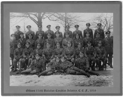 Officers of 116th Battalion at Blandain, 1919