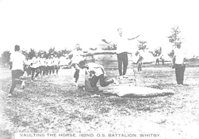 Vaulting the Horse, 182nd O.S. Battalion, Whitby, 1916