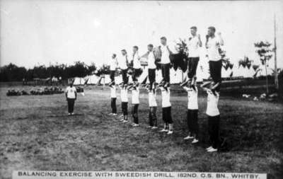 Balancing Exercise with Swedish Drill, 182nd Battalion, 1916