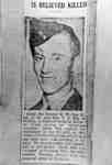 Photograph of newspaper clipping about Robert William Rea, c.1943