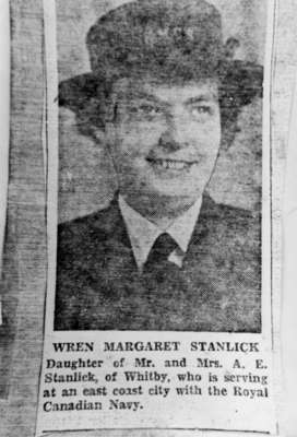 Photograph of Newspaper Clipping about Wren Margaret Stanlick.