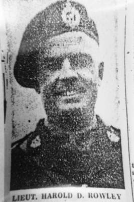 Photograph of a Newspaper Photo of Lieut. Harold D. Rowley