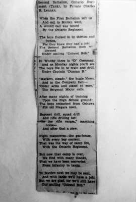 Photo of a poem printed in a newspaper