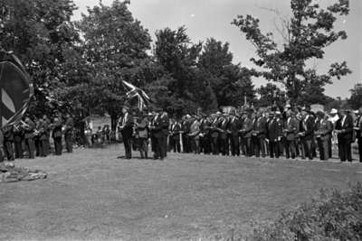 Dedication of cross at Legion Plot in Groveside Cemetery, 1936