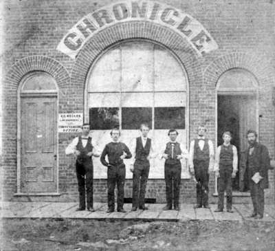 Office of the Whitby Chronicle, c.1862