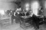 Composing Room at the office of the Gazette and Chronicle, c.1913