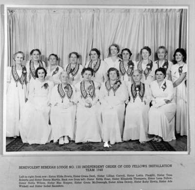 Rebekah Lodge Installation Team, 1948