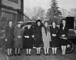 Victorian Order of Nurses with their first car, October 1947