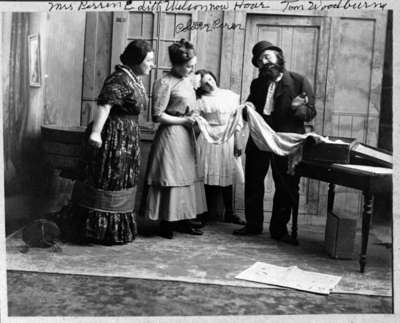 Theatrical performance of "How Mrs. Kelly Lost her Wager", c.1910