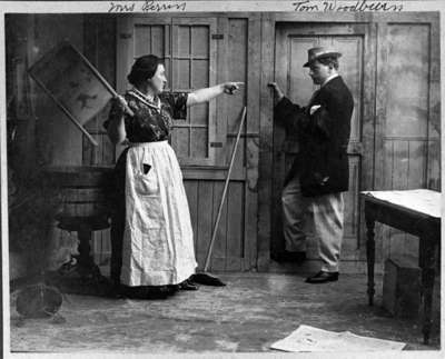 Theatrical performance of "How Mrs. Kelly Lost her Wager", c.1910