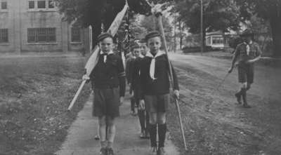 Cubs (Boy Scout) Parade on Colborne Street, 1944