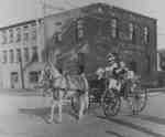 Horse and Carriage in front of King Brothers' Tannery, 1934