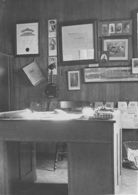 Interior of Samuel Trees Office at Samuel Trees and Company (Blanket Factory), 1918