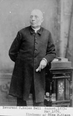 Reverend Christopher Roles Bell, c. 1890.