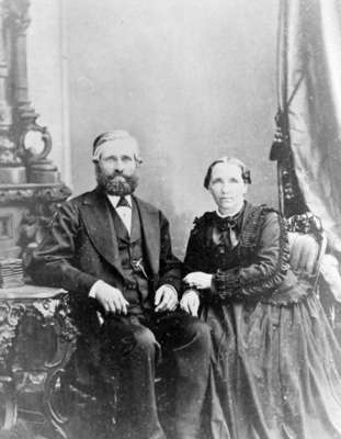 John Heron (1828-1890)and Mary Ewen Heron (1833-1920), c.1880