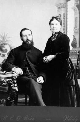 Mr. William Hislop and his wife (Mary E. Oke), c.1885