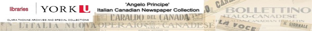 Angelo Principe' Italian Canadian Digital Newspaper Collection