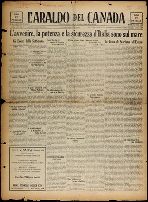 L’Araldo del Canada, 18 Jan 1930