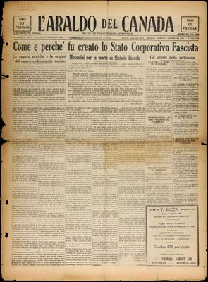 L’Araldo del Canada, 8 Feb 1930