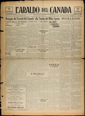 L’Araldo del Canada, 19 Apr 1930