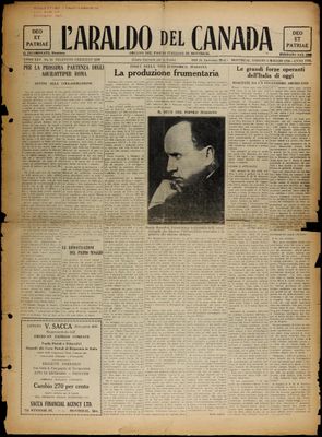 L’Araldo del Canada, 3 May 1930